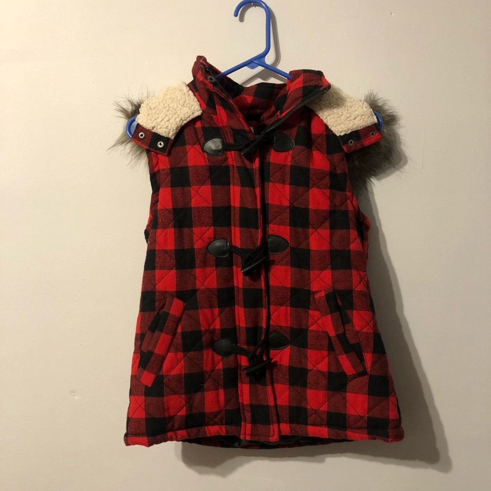 Buffalo Check Hooded Vest